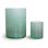 Groene waxinelichthouders, set van 2